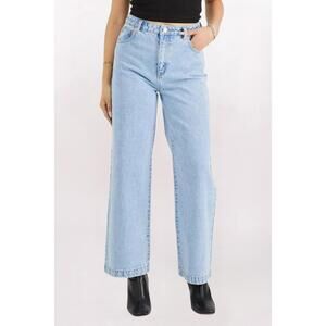 NEW ABRAND JEANS carrie high rise wide leg jeans in light vintage indigo